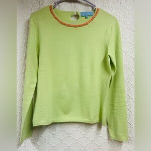 J.McLaughlin Small Lime Cashmere Blend Sweater